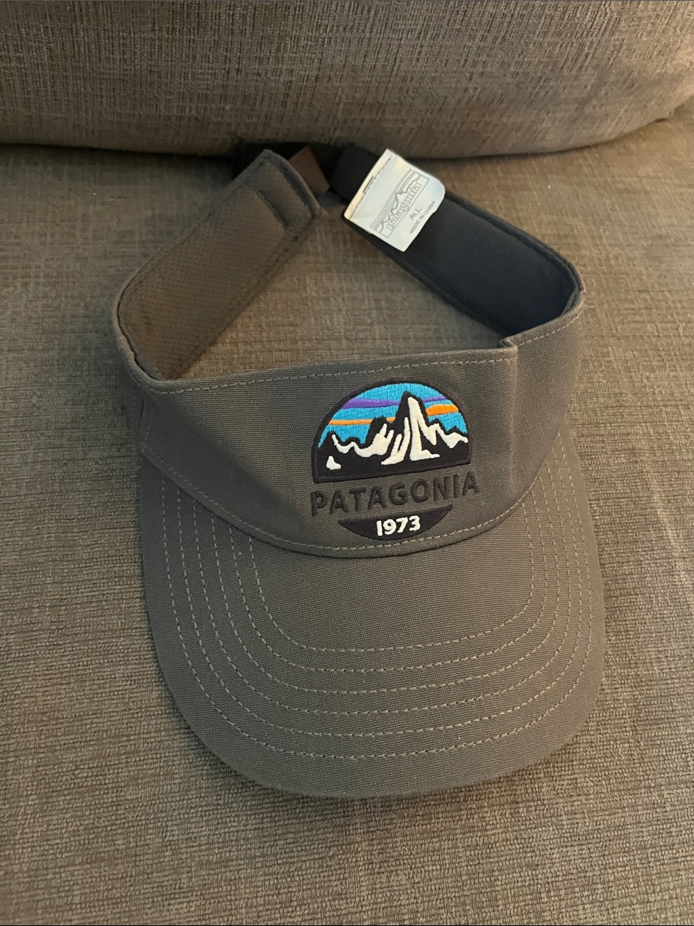 Patagonia Gray Visor with Mountain Patch